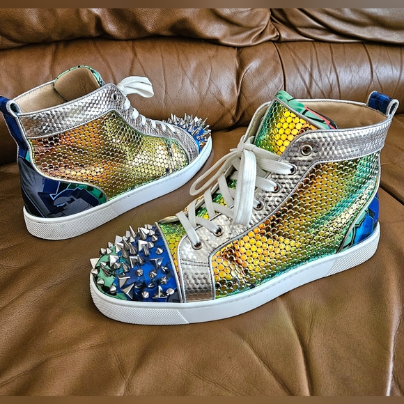 Christian Louboutin Other - Men's Christian Louboutin Multicolor  Spikes Sparkle Shoes Size 8.5 US